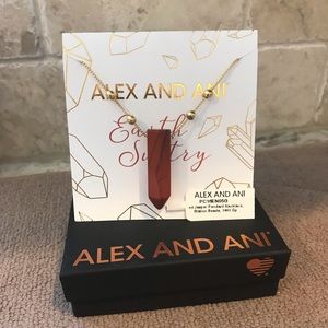NIB!  Alex and Ani Red Jasper adjustable to 32”